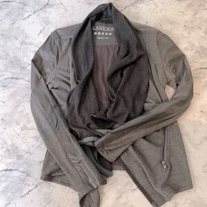 BLANKNYC Nordstrom Mixed Media Zipper Cardigan Jacket M